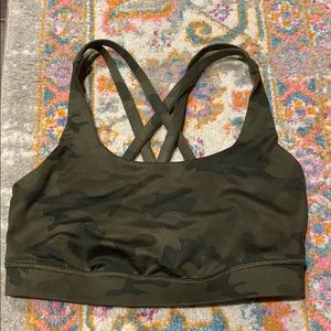 Lululemon Camo Energy Bra, size 4